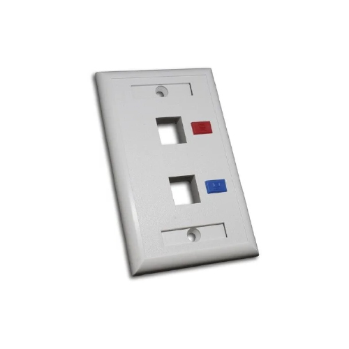 FACEPLATE TAPA PLANA 2P BLANCO